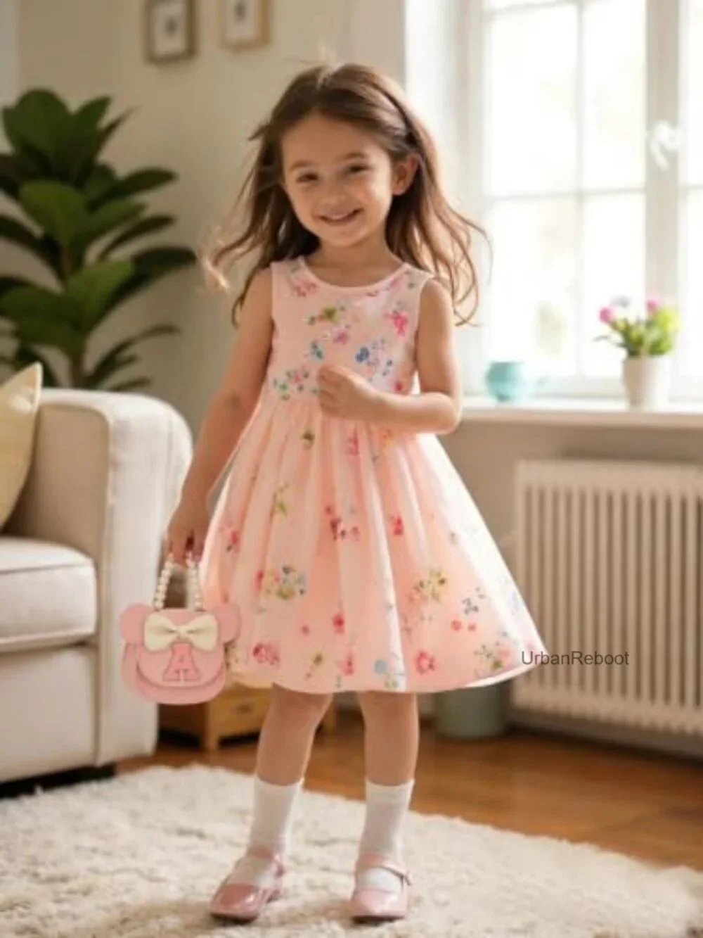 Toddler Purse Polyester Mouse Ear Bow Crossbody Mini Handbag